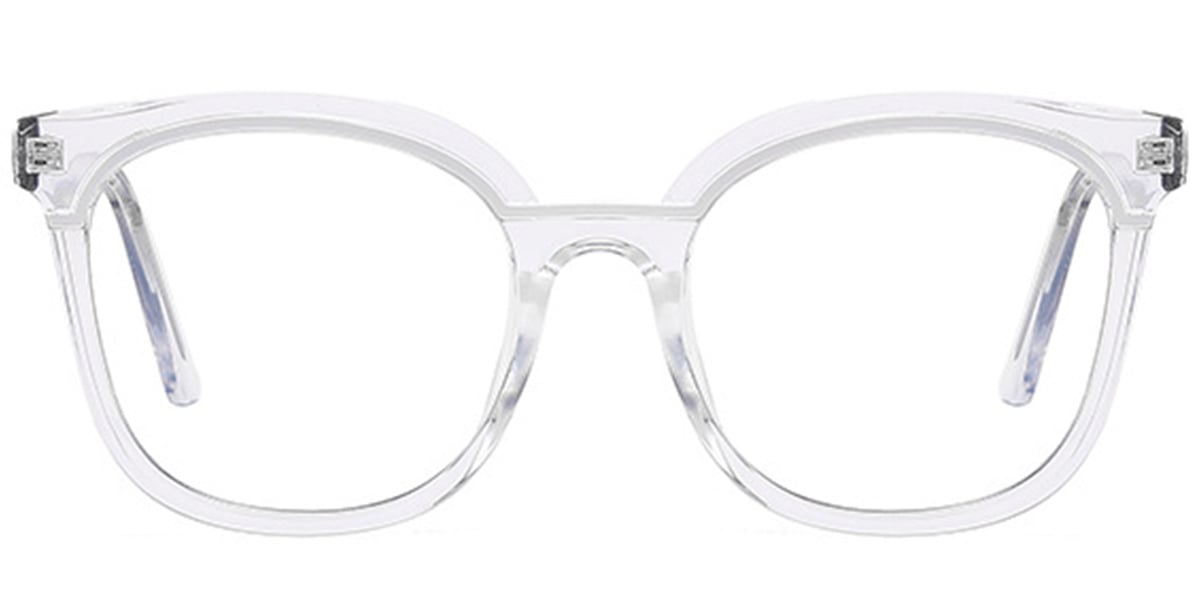 Square Blue Light Blocking Glasses translucent-white