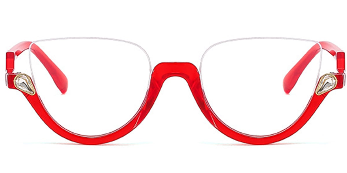 Geometric Blue Light Blocking Glasses red