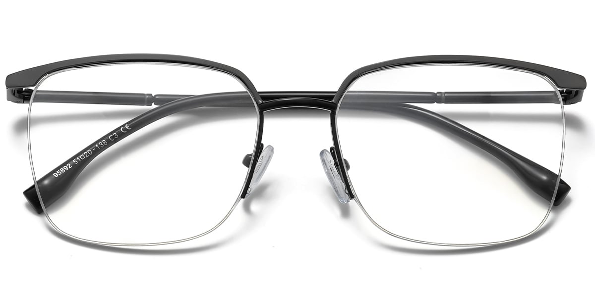 Square Blue Light Blocking Glasses black-grey