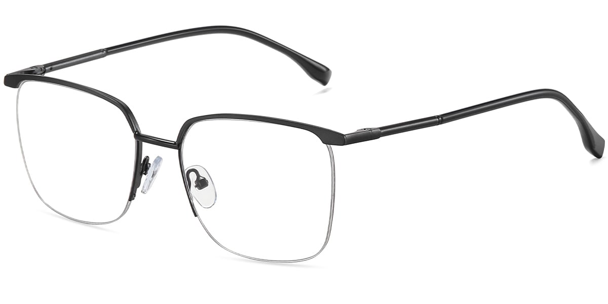 Square Blue Light Blocking Glasses black-grey