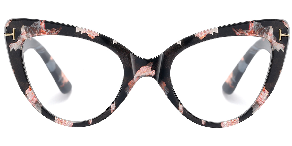 Cat Eye Blue Light Blocking Glasses pattern-pink