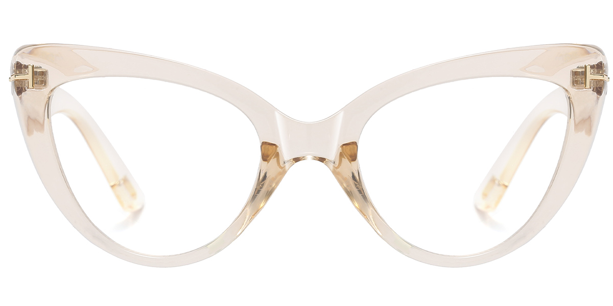 Cat Eye Blue Light Blocking Glasses translucent-light_brown