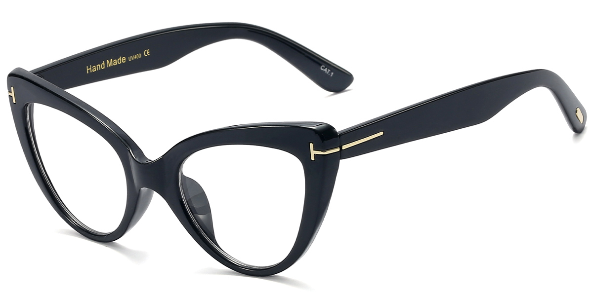 Cat Eye Blue Light Blocking Glasses black