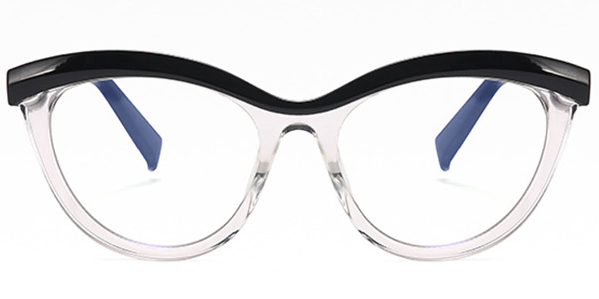 Geometric Blue Light Blocking Glasses black-white