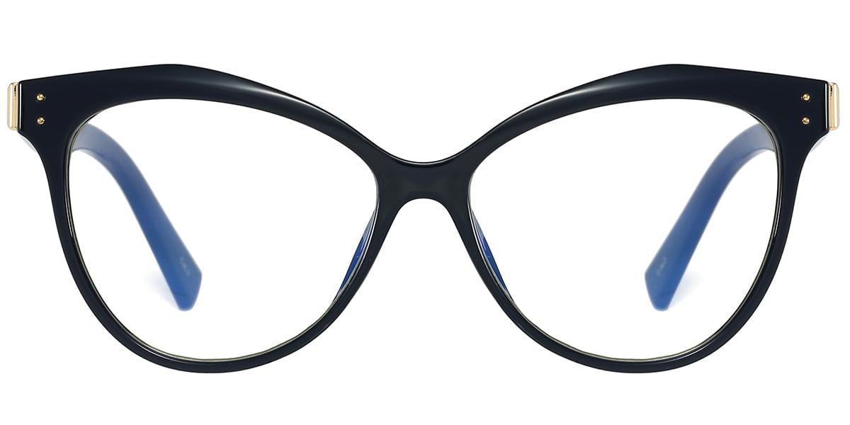 Geometric Blue Light Blocking Glasses black