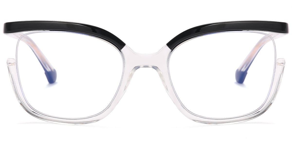 Square Blue Light Blocking Glasses pattern-black