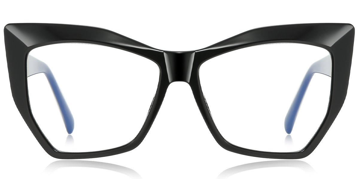 Geometric Blue Light Blocking Glasses black