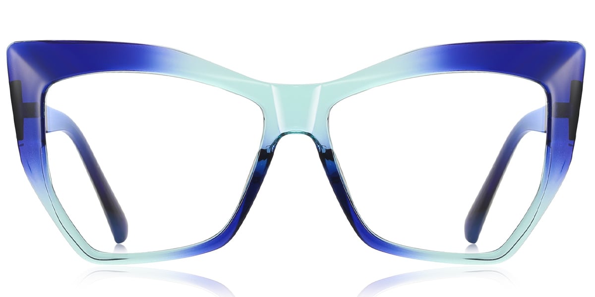 Geometric Blue Light Blocking Glasses gradient_blue