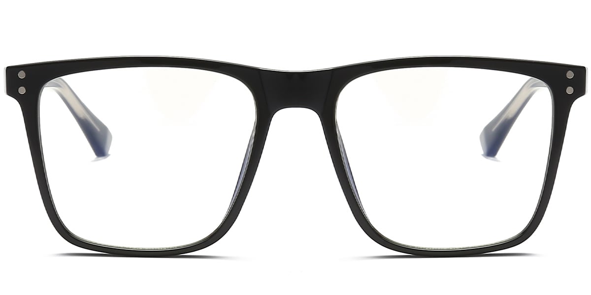 Square Blue Light Blocking Glasses bright_black