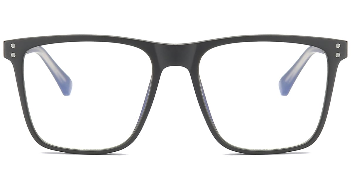 Square Blue Light Blocking Glasses matte-black