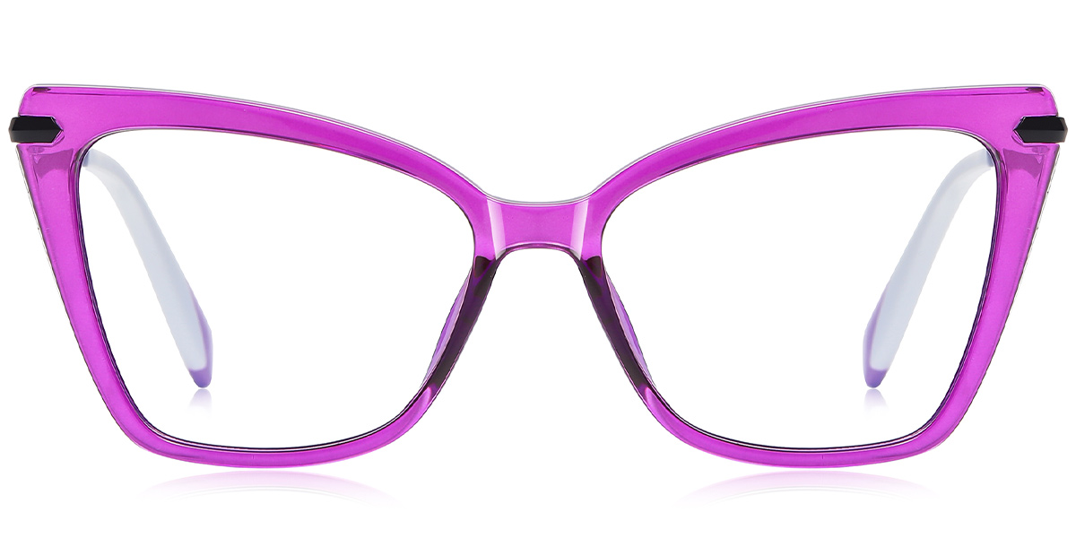 Cat Eye Blue Light Blocking Glasses translucent-purple