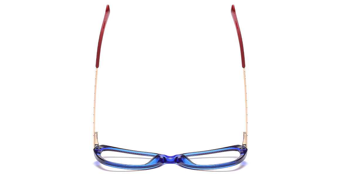 Geometric Blue Light Blocking Glasses pattern-red