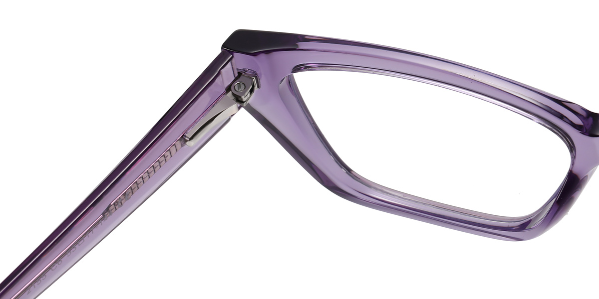 Square Blue Light Blocking Glasses translucent-purple