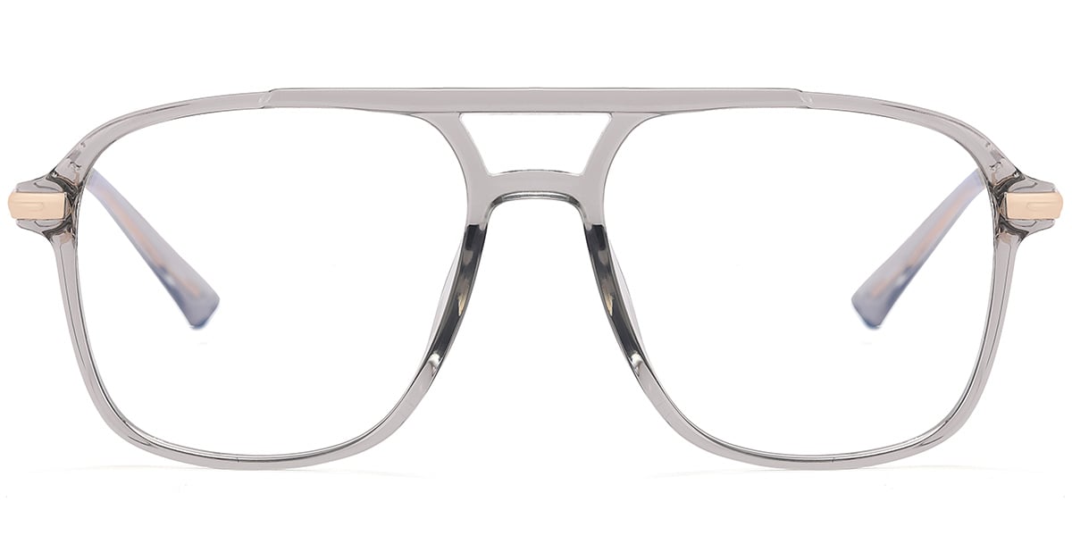 Aviator Blue Light Blocking Glasses translucent-grey