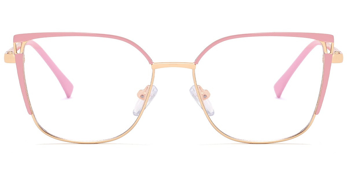 Kid's Square Blue Light Blocking Glasses pink