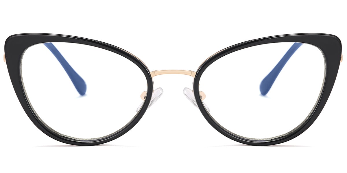 Geometric Blue Light Blocking Glasses bright_black