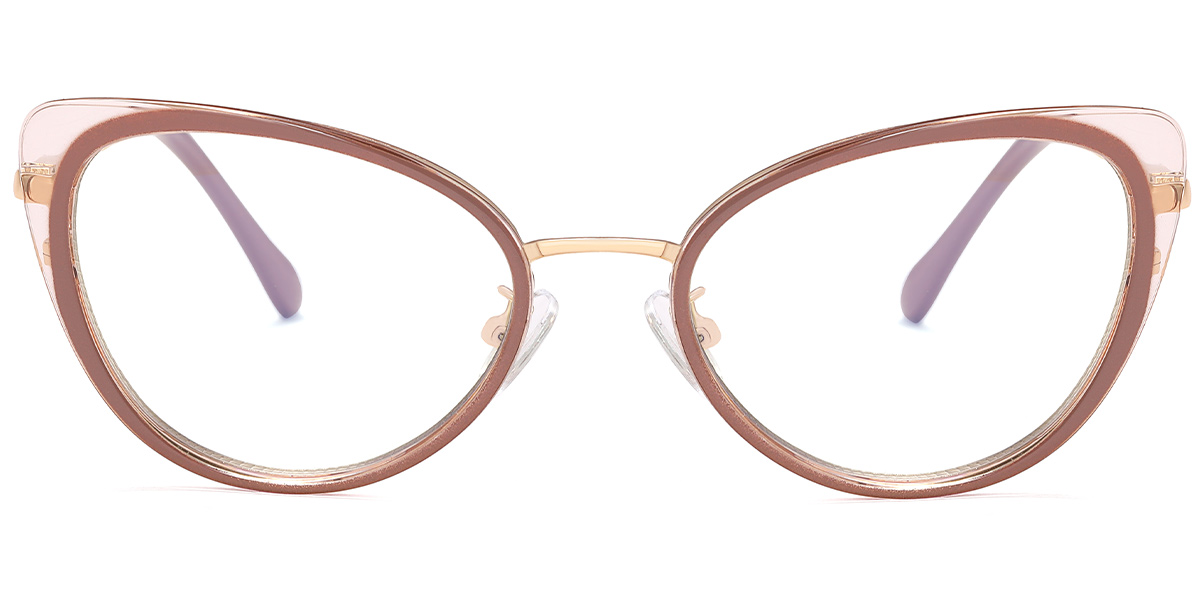 Geometric Blue Light Blocking Glasses translucent-brown