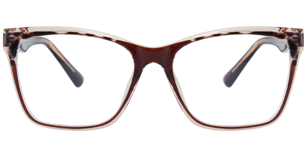 Acetate Square Blue Light Blocking Glasses pattern-brown