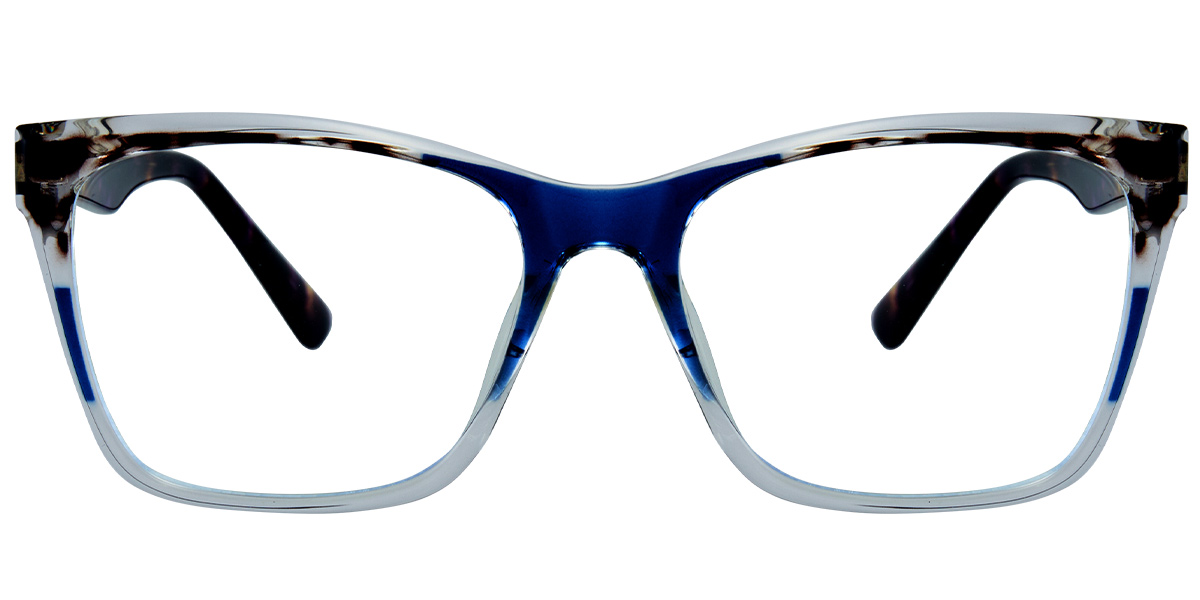 Acetate Square Blue Light Blocking Glasses pattern-blue