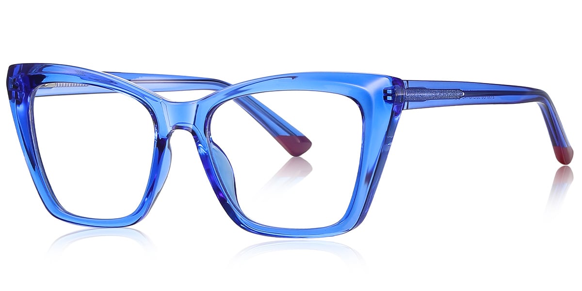 Square Blue Light Blocking Glasses translucent-blue