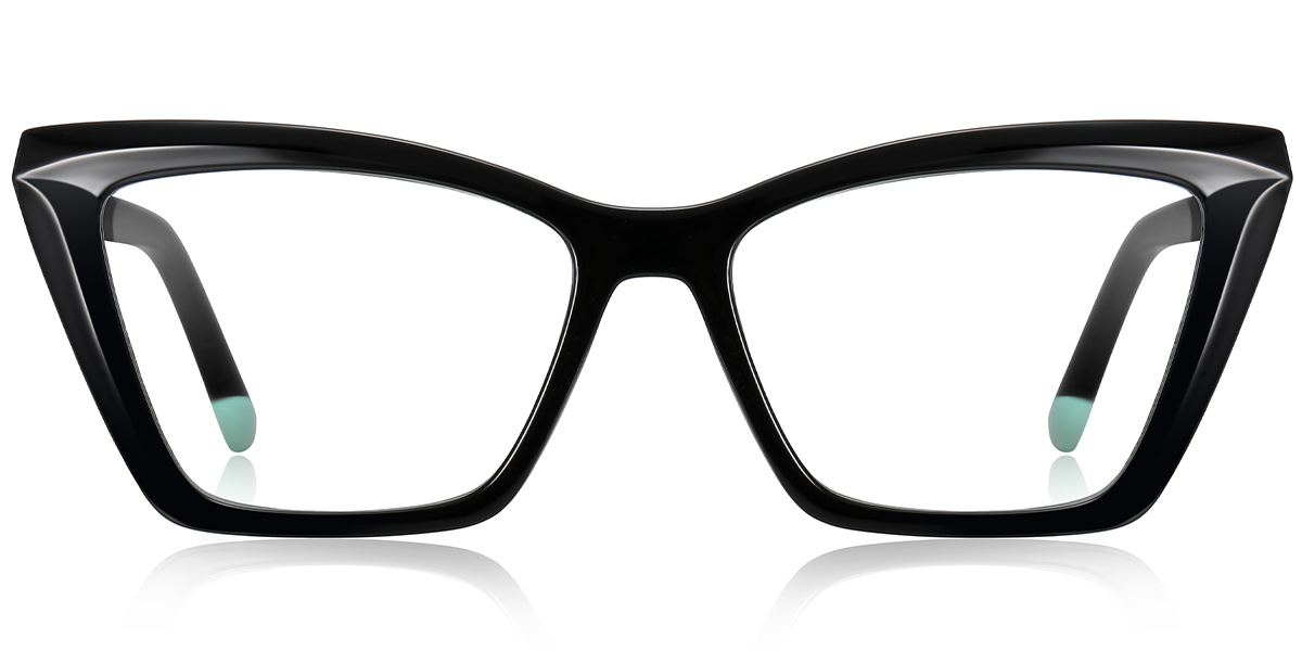 Rectangle Blue Light Blocking Glasses black