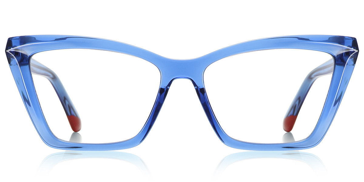 Rectangle Blue Light Blocking Glasses translucent-blue