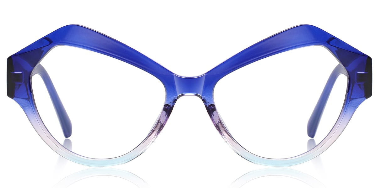 Geometric Blue Light Blocking Glasses gradient_blue