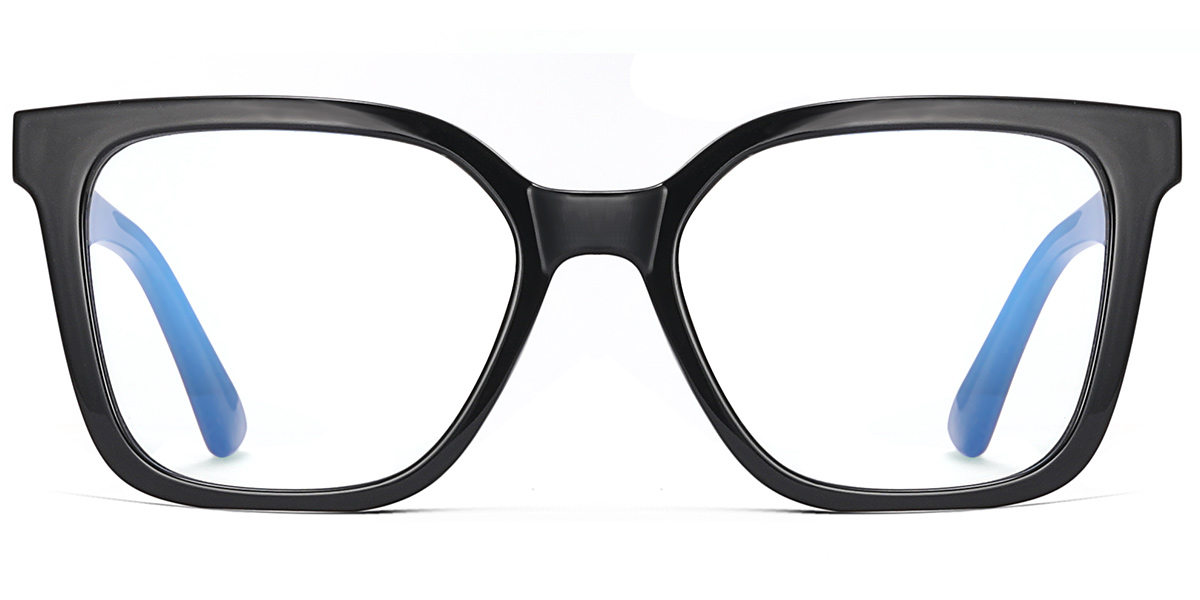 Square Blue Light Blocking Glasses black