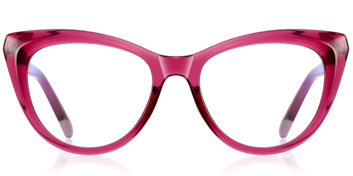 Cat Eye Blue Light Blocking Glasses translucent-rose