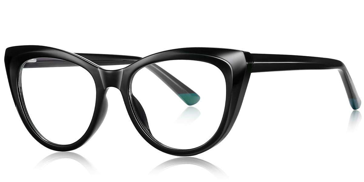 Cat Eye Blue Light Blocking Glasses black