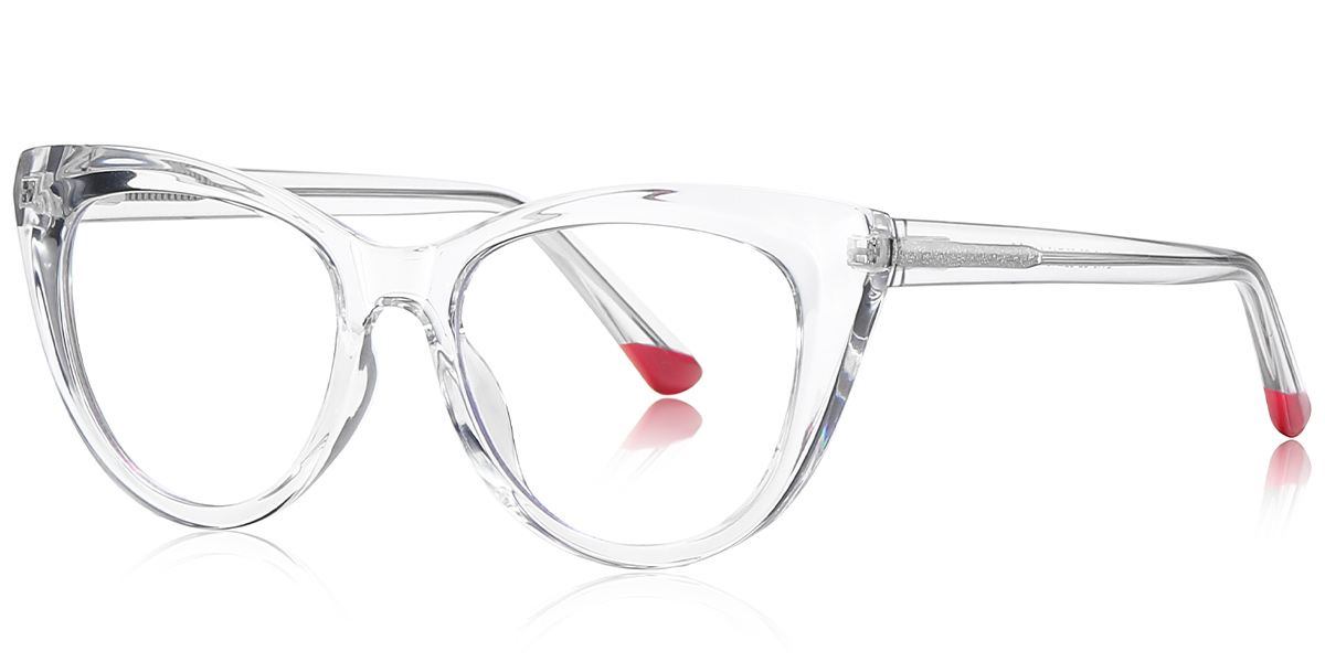 Cat Eye Blue Light Blocking Glasses translucent
