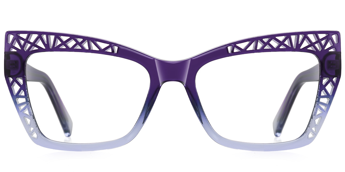 Rectangle Blue Light Blocking Glasses gradient_purple