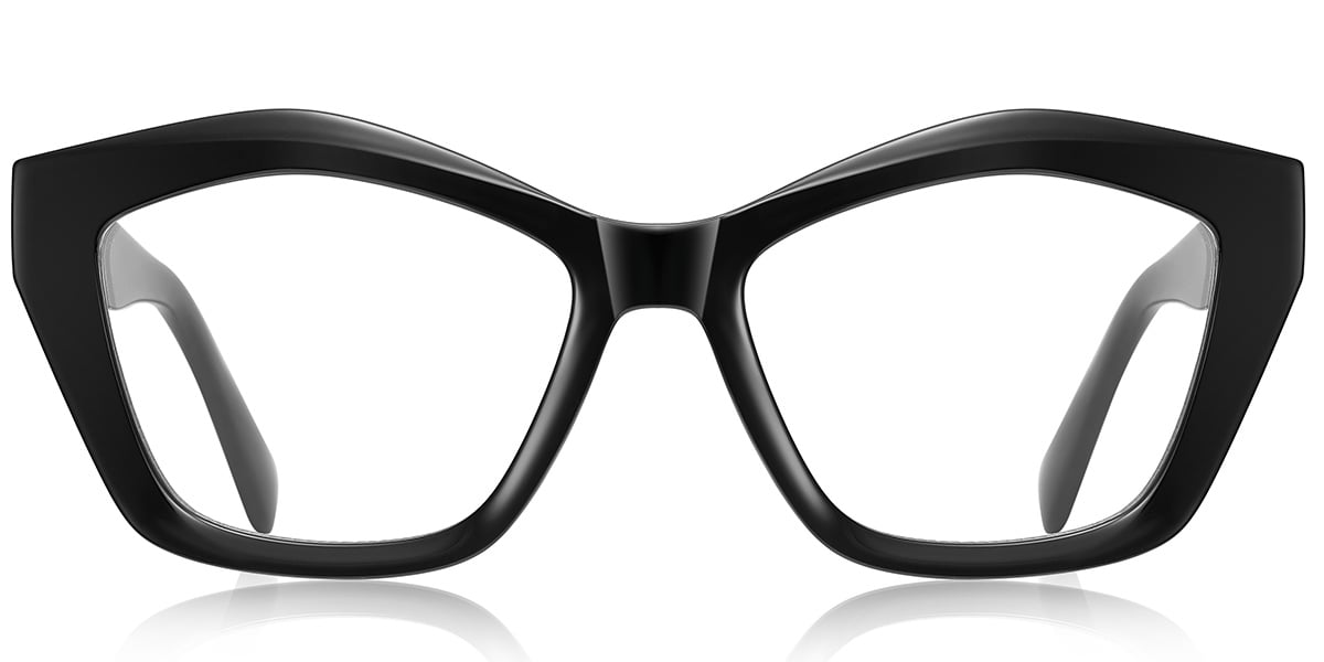 Geometric Blue Light Blocking Glasses black