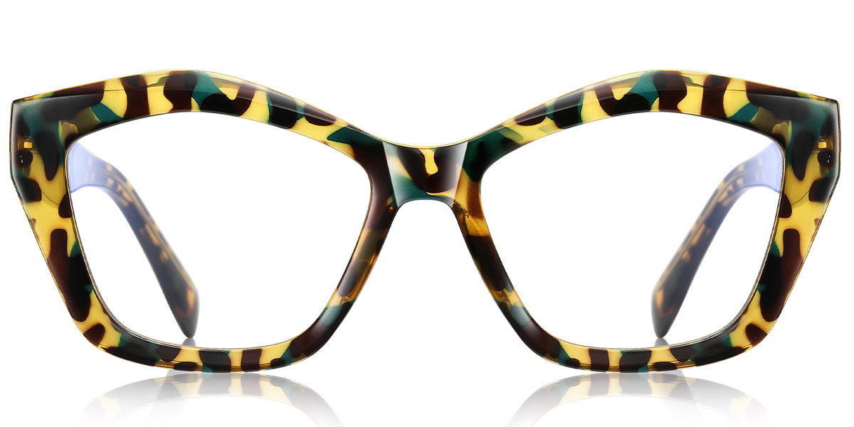 Geometric Blue Light Blocking Glasses tortoiseshell