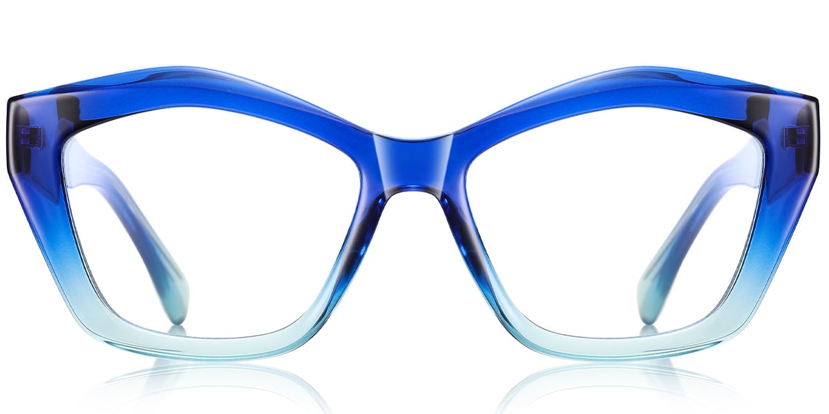 Geometric Blue Light Blocking Glasses gradient_blue