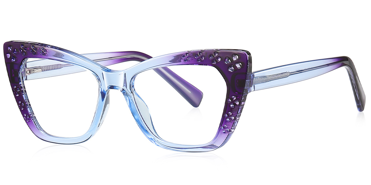 Cat Eye Blue Light Blocking Glasses gradient_purple