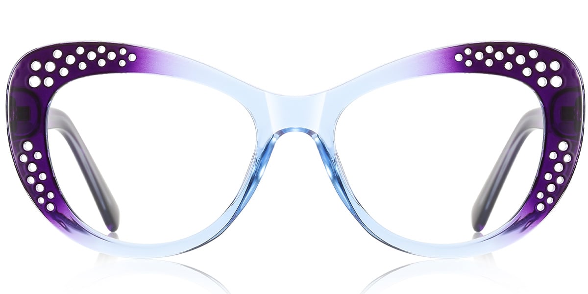 Cat Eye Blue Light Blocking Glasses gradient_purple