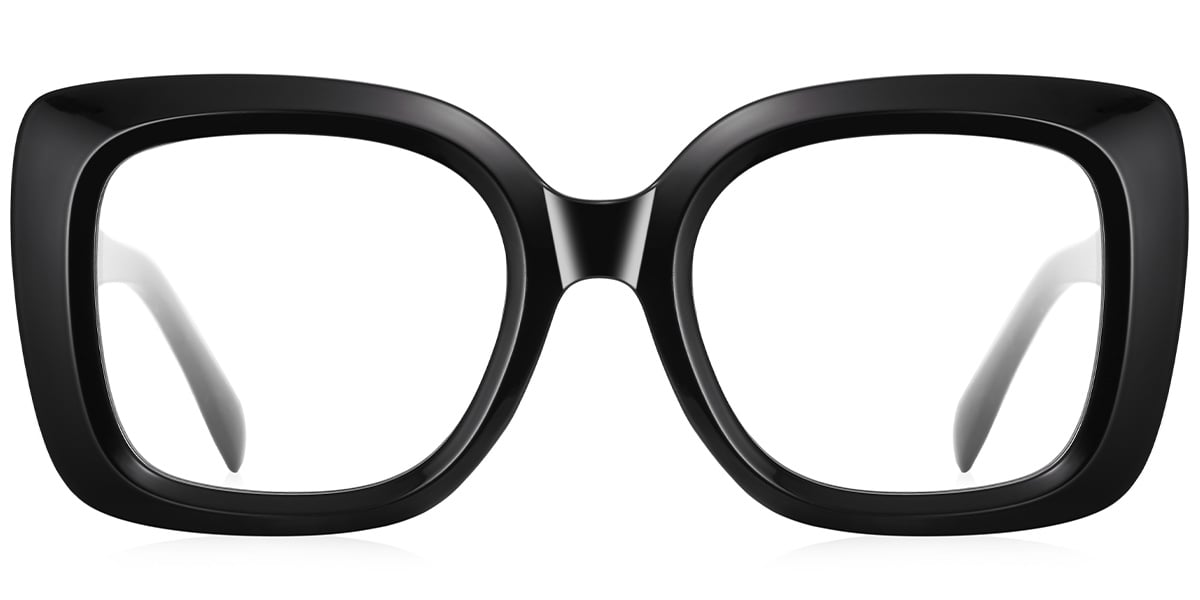 Square Blue Light Blocking Glasses black