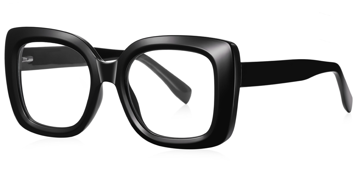 Square Blue Light Blocking Glasses black