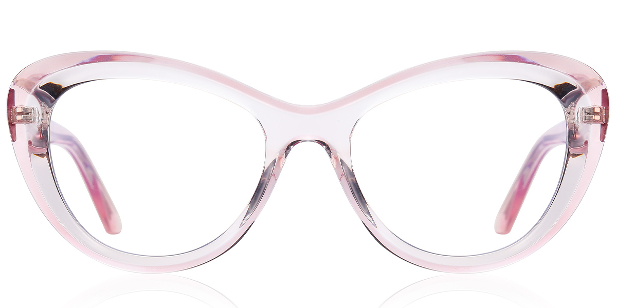 Butterfly Blue Light Blocking Glasses translucent-pink