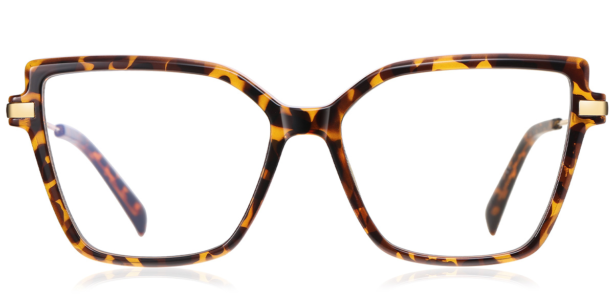 Square Blue Light Blocking Glasses tortoiseshell