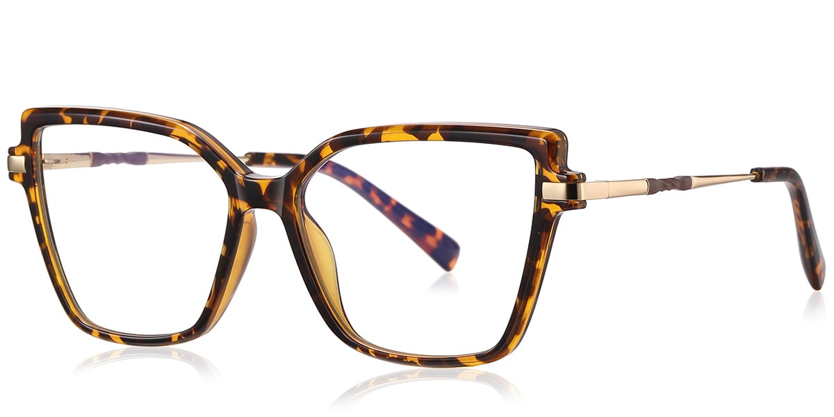 Square Blue Light Blocking Glasses tortoiseshell