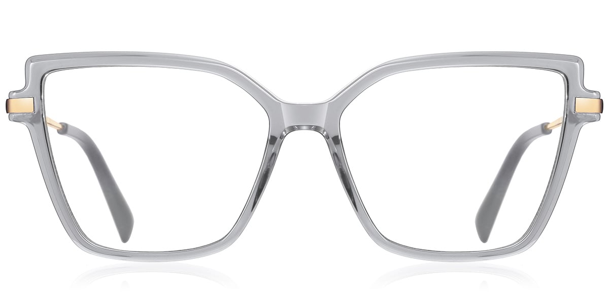 Square Blue Light Blocking Glasses translucent-grey