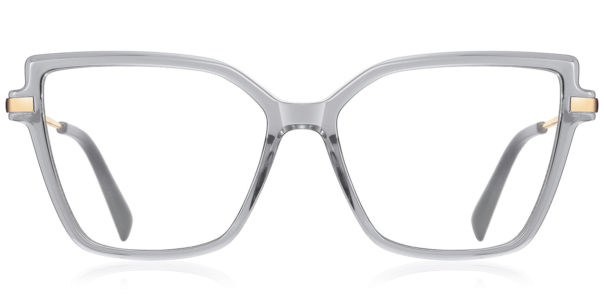 Square Blue Light Blocking Glasses translucent-grey