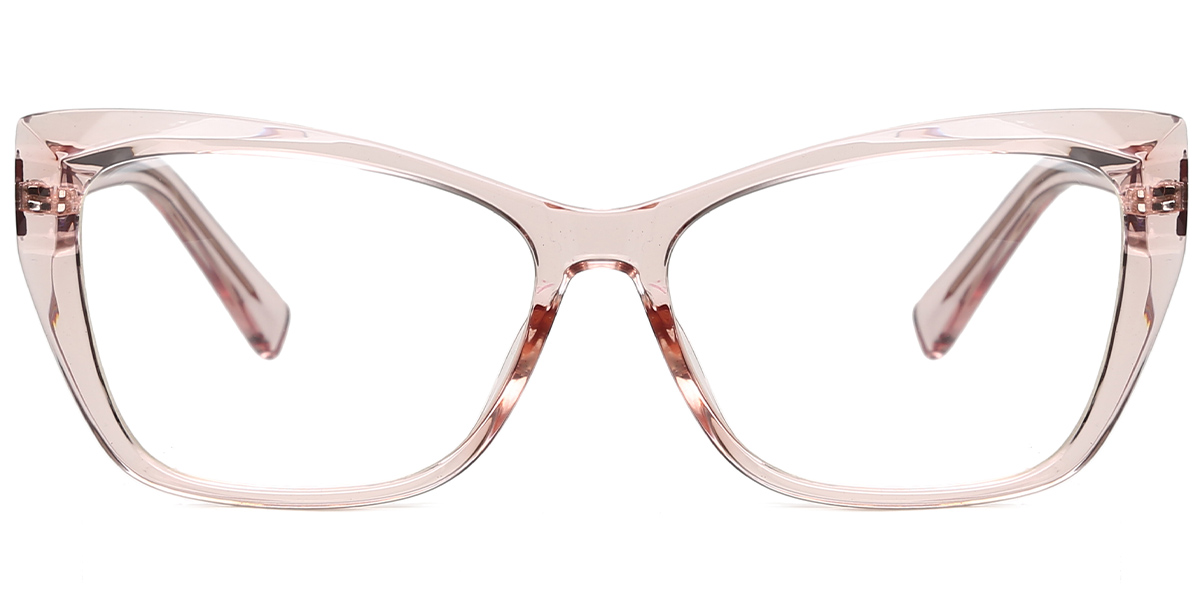 Rectangle Blue Light Blocking Glasses translucent-pink