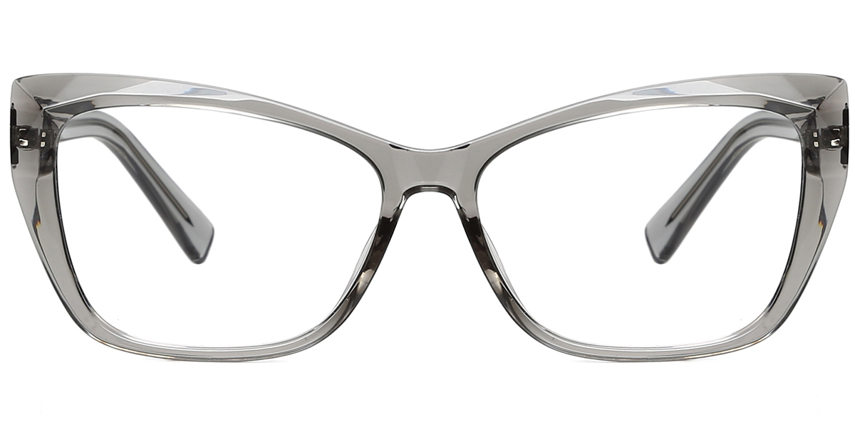 Rectangle Blue Light Blocking Glasses translucent-grey