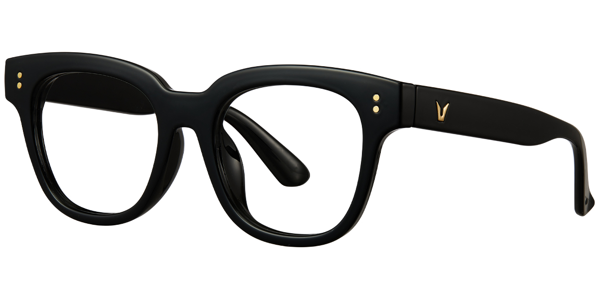 Square Blue Light Blocking Glasses black