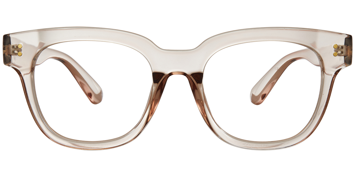 Square Blue Light Blocking Glasses translucent-pink