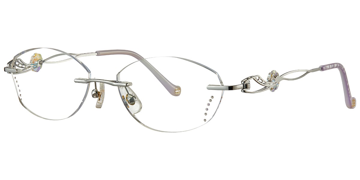 Geometric Rimless Blue Light Blocking Glasses BF6096