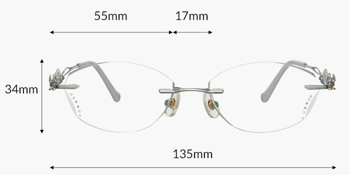 Geometric Rimless Blue Light Blocking Glasses silver